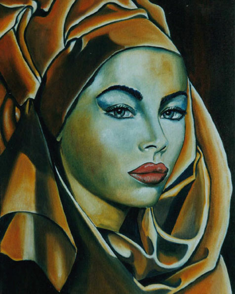 Frau mit Turban